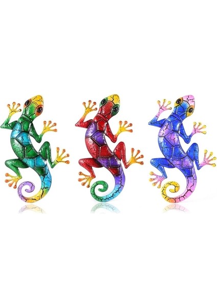 Yeşil Stil Metal Gecko Yard Bahçe Dekorasyon Açık Heykeller Ev-Bahçe Duvar Dekoru Minyatür Aksesuarlar Heykel Kertenkele Süsler Peri (Yurt Dışından) indirimleri