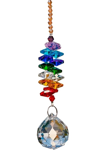 H&d Avize Kristal Top Suncatcher Gökkuşağı Yapıcı Pencere Asılı Süsleme Çakra Kaskad Güneş Yakalayıcı Ev Bahçe Dekoru (Yurt Dışından)