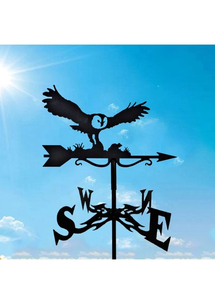 Baykuş Tarzı Çatı Dağı Rüzgar Gülü Bahçe Kazık Rüzgar Gülü Rüzgar Yönü Göstergesi (Yurt Dışından)