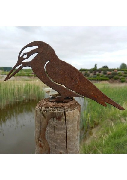 Altın Tarzı Paslı Metal Kuş Siluetleri Bahçe Çit Dekoru Ağaçkakan Robin Steel Country Yard Art (Yurt Dışından) fiyatları