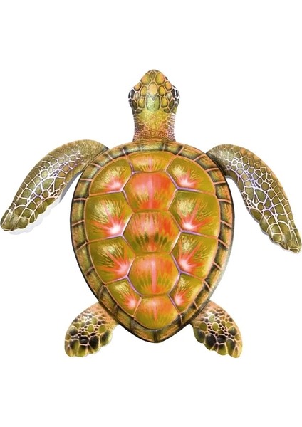 Mavi Stil Renkli Kabuk Kaplumbağa Metal Duvar Sanatı Dekor Ev Için Zarif Asılı Heykel (Yurt Dışından) indirimleri