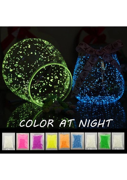 E Stili 10G Aydınlık Kum Taşları Karanlık Taşta Glow Bahçe Ev Parkı Yol Floresan Çakıllar Dıy Yıldızlı Dileğiyle Şişe Süsler (Yurt Dışından)