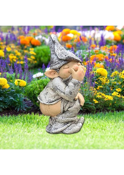 K Tarzı Gerçekçi Pratik Reçine El Sanatları Ekran Kalıp Simülasyon Komik Gnome Minyatür Cüce Heykelcik Heykeli Gard Için Bahçe Dekor (Yurt Dışından)