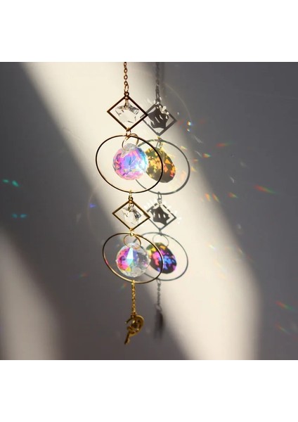 No.1 Tarzı Kristal Prizmalar Avize Rüzgar Çanları Gökkuşağı Chaser Suncatcher Pencere Asılı Kolye Açık Ev Dekorasyon Için Hediye (Yurt Dışından)