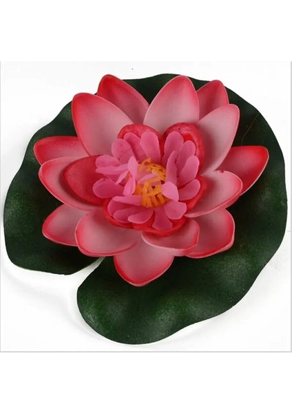 Kırmızı Stil Yapay Lotus Nilüfer Yüzen Çiçek Göleti Tank Bitki Süsleme 10CM Ev Bahçe Göleti Dekorasyonu (Yurt Dışından)