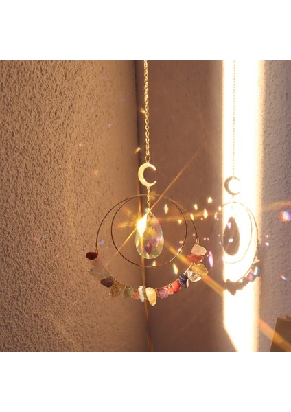 Pembe 02 Stili Kristaller Rüzgar Çanı Güneş Işığı Yakalayıcı Muhteşem Kolyeler Aydınlatma Rüzgar Çanı Asılı Takı Ev ​​dekorasyonu Bahçe Pencere Dekoru (Yurt Dışından) modelleri