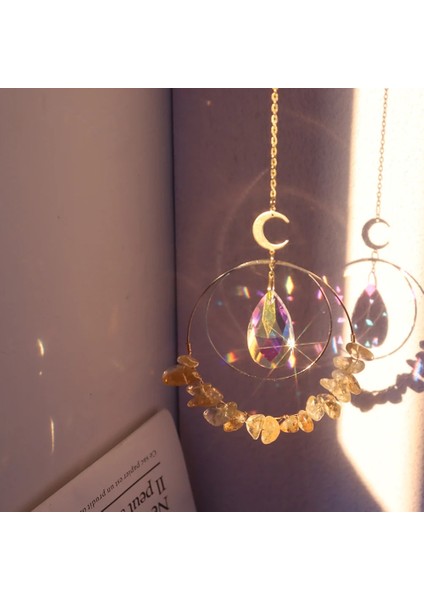 Pembe 02 Stili Kristaller Rüzgar Çanı Güneş Işığı Yakalayıcı Muhteşem Kolyeler Aydınlatma Rüzgar Çanı Asılı Takı Ev ​​dekorasyonu Bahçe Pencere Dekoru (Yurt Dışından) fırsatları