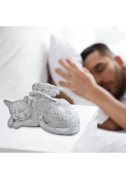 Köpek Stili Melek Pet Heykeli Köpek Kedi Kanatlı Mezar Işaretleyici Heykelcik Reçine Zanaat Süsleme Arka Bahçe Ev Bahçe Heykel Çim Dekorasyon (Yurt Dışından) indirimleri