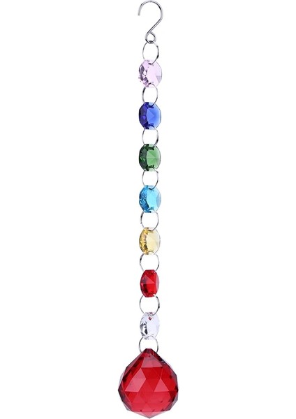 Kırmızı Stil Asılı Kristal Top Gökkuşağı Yapıcı Prizma Işık Yakalayıcı Pencere Kolye Ev Bahçe Dekorasyon Peri Dekor Için Renkli Rüzgar Çanı (Yurt Dışından)
