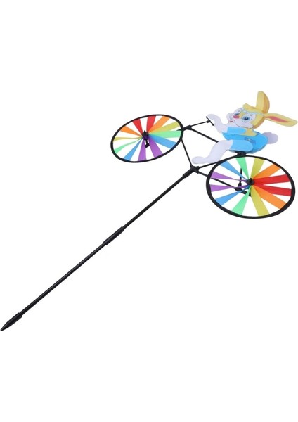 Kaplumbağa Tarzı Şirin 3D Hayvan Bisiklet Yel Değirmeni Whirligig Bahçe Çim Yard Dekor Rüzgar Er (Yurt Dışından)