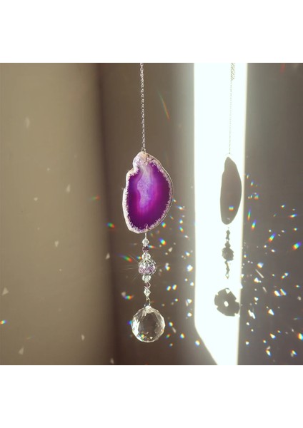 Gül Tarzı Suncatcher Kristal Rüzgar Çanları Yıldız Güneş Ay Işığı Yakalayıcı Kolye Top Boncuk Asılı Gökkuşağı Maker Bahçe Ev Pencere Dekor (Yurt Dışından)