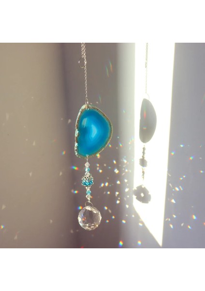 Gül Tarzı Suncatcher Kristal Rüzgar Çanları Yıldız Güneş Ay Işığı Yakalayıcı Kolye Top Boncuk Asılı Gökkuşağı Maker Bahçe Ev Pencere Dekor (Yurt Dışından)