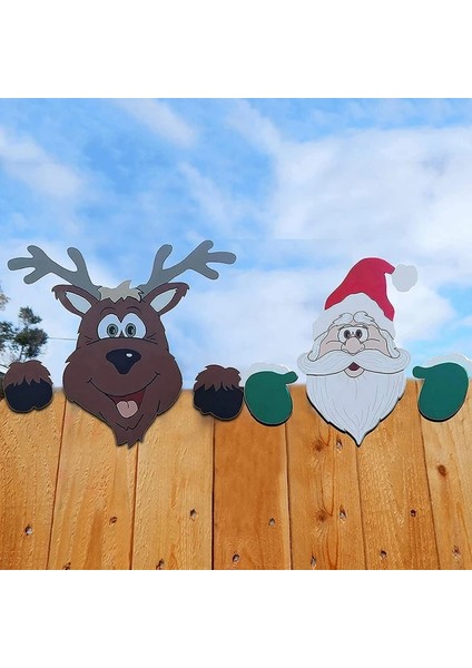 C Stili Noel Takılar Kardan Adam Çit Peeker Noel Dekorasyonu Açık Hava Şenliği Vesilesiyle Noel Ev Bahçe Dekoru (Yurt Dışından)