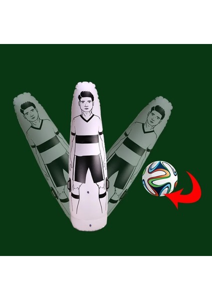 Hava Pompası Tarzı Yetişkin Çocuk Şişme Futbol Eğitimi Kaleci Tumbler Hava Futbolu Tren Kukla DIN889 (Yurt Dışından)