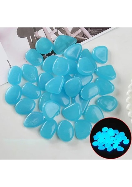 1X50 Adet Tarzı Adet Aydınlık Taşlar Karanlıkta Parlayan Çakıllar Kayalar Açık Yol Veranda Çim Yürüyüş Yolları Balık Tankı Akvaryum Bahçe Dekoru (Yurt Dışından)
