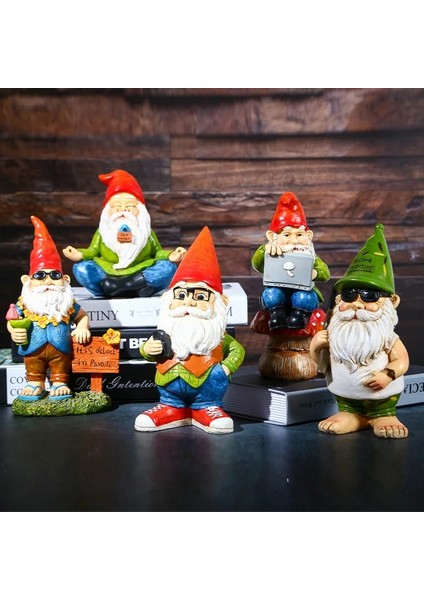 Av Tarzı Sevimli Reçine Bahçe Gnome Heykeli Zen Yaramaz Komik Cüceler Mağazası Çim Süsler Ev Ofis Masası Kapalı Açık Dekor Süsleme (Yurt Dışından) fiyatları