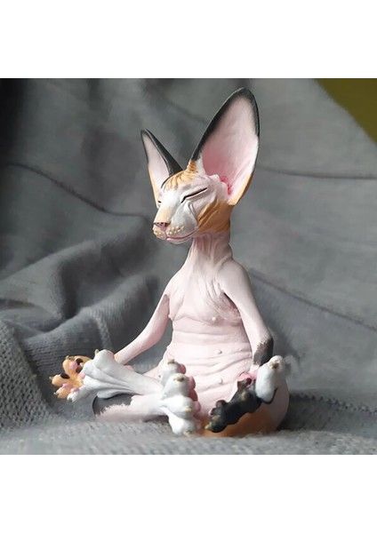 WHC210620015GY Stili Kaprisli Buda Sphynx Kedi Heykelcik Meditasyon Yoga Mutlu Kedi Duvar Süsü Heykeller Açık Bahçe Heykelleri Figürinler # G3 (Yurt Dışından) fırsatları