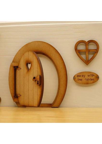 Bir Stil 3D Ahşap Peri Bahçe Kapısı El Yapımı Diy Kapı Dekorasyonu Minyatür Peri Bahçe Tabelaları Bebek Evi Kapısı El Sanatları Evi D#p3 (Yurt Dışından) fırsatları