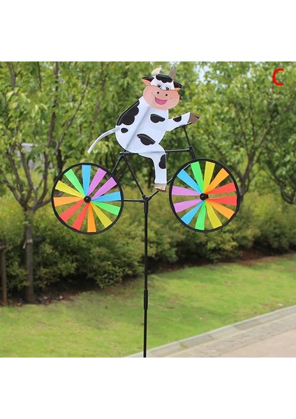 C Stili Dıy Yel Değirmeni Hayvan Bisiklet Rüzgar Er Whirligig Bahçe Çim Dekoratif Aletler Çocuklar Açık Oyuncaklar Tavşan Arı Kaplan Bisiklet (Yurt Dışından)