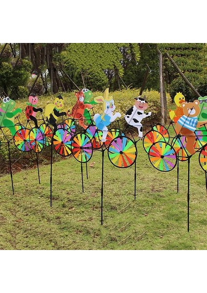 C Stili Dıy Yel Değirmeni Hayvan Bisiklet Rüzgar Er Whirligig Bahçe Çim Dekoratif Aletler Çocuklar Açık Oyuncaklar Tavşan Arı Kaplan Bisiklet (Yurt Dışından)