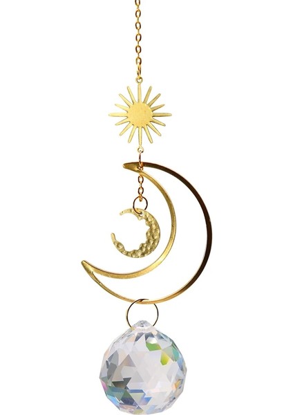 No.19 Tarzı Çakra Kristal Güneş Yakalayıcı Kolye Topu Demir Yüzük Kristal Prizmalar Asılı Gökkuşağı Chaser Avize Dekor Pencere Kolye Ev Için (Yurt Dışından)