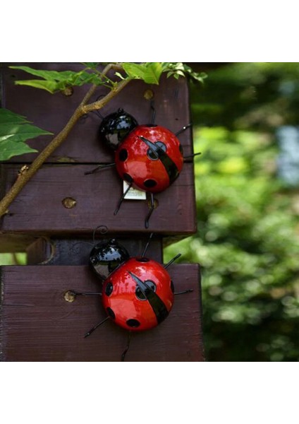 Kırmızı Stil Uğur Böceği Böcek Süsleme Ev Bahçe Dekor Duvar Asılı Sanat El Sanatları 10CM (Yurt Dışından)