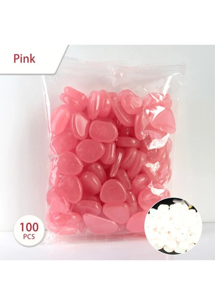 Pembe Tarzı Karanlık Taşlarda Parıltı Aydınlık Taş Bahçe Çakıl Taşları Floresan Parlak Kayalar Açık Havuz Yolu Çim Bahçe Dekorasyonu (Yurt Dışından)