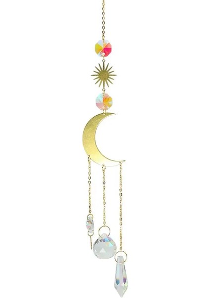 F Stili Güneş Yakalayıcı Kristal Top Kolye Gökkuşağı Üreticisi Windchime Avize Kristaller Top Prizma Kolye Asılı Cam Çakra Ev Bahçe (Yurt Dışından)