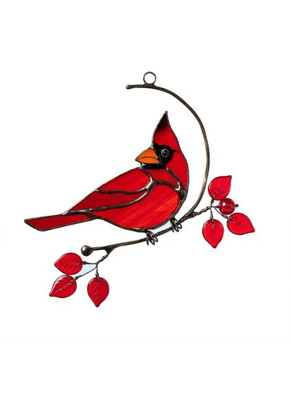 K-1pcs Tarzı Kardinal Kuş Bahçe Dekorasyon Açık Asılı Rüzgar Çanları Pencere Duvar Kolye Dekor Balkon Süslemeleri Decoration De Jardin (Yurt Dışından)