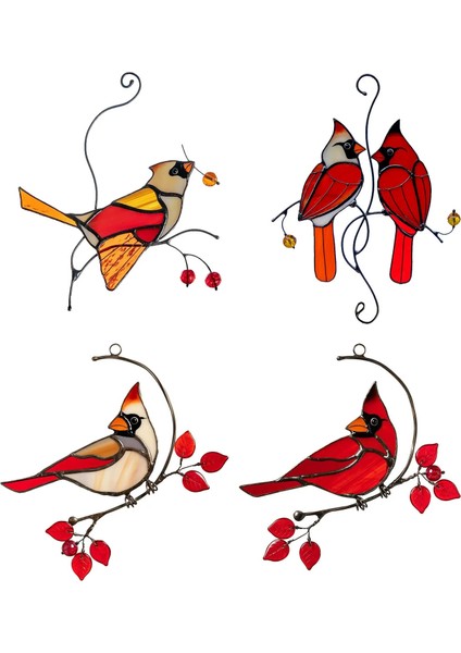 K-1pcs Tarzı Kardinal Kuş Bahçe Dekorasyon Açık Asılı Rüzgar Çanları Pencere Duvar Kolye Dekor Balkon Süslemeleri Decoration De Jardin (Yurt Dışından) fiyatları