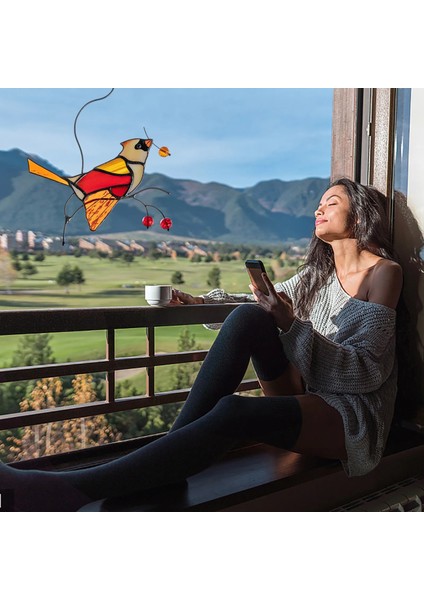 K-1pcs Tarzı Kardinal Kuş Bahçe Dekorasyon Açık Asılı Rüzgar Çanları Pencere Duvar Kolye Dekor Balkon Süslemeleri Decoration De Jardin (Yurt Dışından) indirimleri