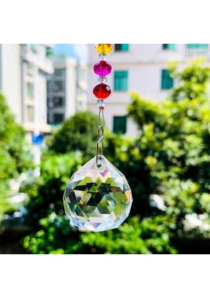 Akra Kristal Prizmalar Top Gökkuşağı Suncatcher Avize Asılı Kristaller Kolye Boncuk Noel Ev Bahçe Düğün Dekor (Yurt Dışından) modelleri