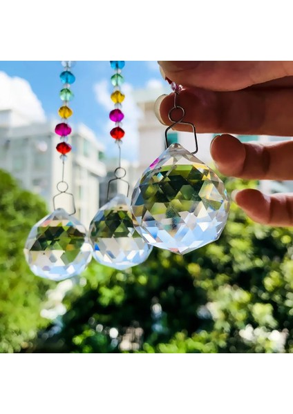 Akra Kristal Prizmalar Top Gökkuşağı Suncatcher Avize Asılı Kristaller Kolye Boncuk Noel Ev Bahçe Düğün Dekor (Yurt Dışından) fırsatları