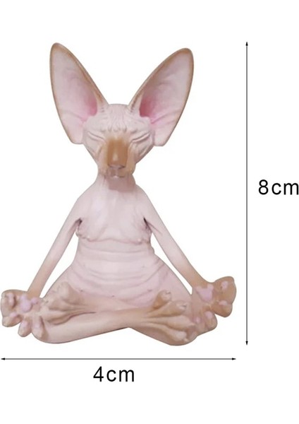 E Stili x Kaprisli Buda Kedi Heykelcik x Meditasyon Kedi Meditasyon Sanat Heykeller Açık Bahçe Heykelleri Figürler Yoga (Yurt Dışından)