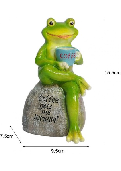 Mavi Stil 40%hotahayvan Tasarım Heykel Yeşil Oturan Kurbağa Içme Kahve Taş Bahçe Heykeli Ev Dekorasyonu Için (Yurt Dışından) fırsatları