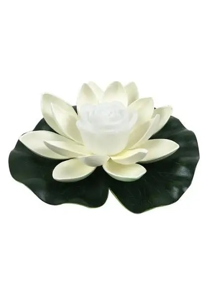 Beyaz 18CM Tarzı cm Yapay Yüzen Lotus Güneş Enerjili Gece Lambası LED Enerji Tasarruflu Lotus Lambası Bahçe Havuzu Gölet Çeşmesi Dekorasyonu (Yurt Dışından)