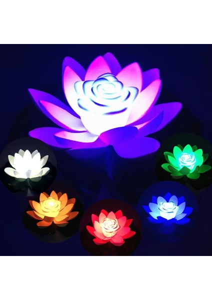 Beyaz 18CM Tarzı cm Yapay Yüzen Lotus Güneş Enerjili Gece Lambası LED Enerji Tasarruflu Lotus Lambası Bahçe Havuzu Gölet Çeşmesi Dekorasyonu (Yurt Dışından)