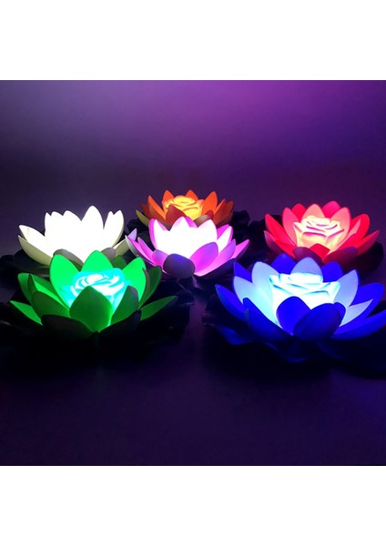 Beyaz 18CM Tarzı cm Yapay Yüzen Lotus Güneş Enerjili Gece Lambası LED Enerji Tasarruflu Lotus Lambası Bahçe Havuzu Gölet Çeşmesi Dekorasyonu (Yurt Dışından)