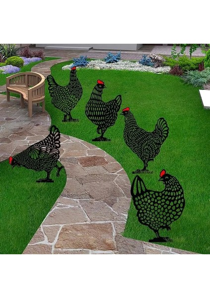 07-3 Adet Tarzı Lawken Dekorasyon Akrilik Çiftlik Hayvanı Tavuk Ev Açık Veranda Bahçe Zemin Dekorasyon Bahçe Dekorasyon Işaretleri (Yurt Dışından) fırsatları
