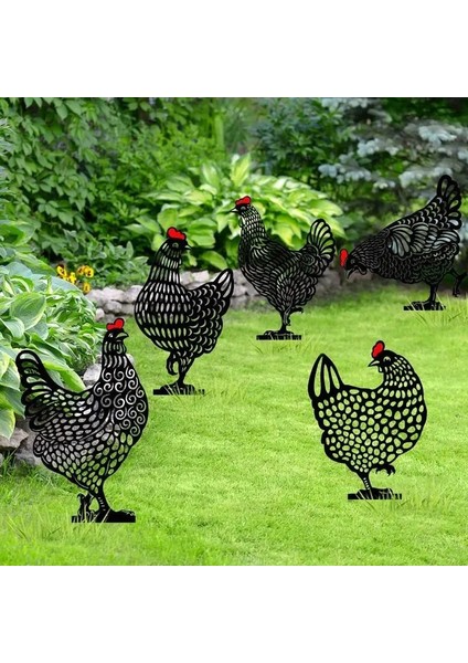 07-3 Adet Tarzı Lawken Dekorasyon Akrilik Çiftlik Hayvanı Tavuk Ev Açık Veranda Bahçe Zemin Dekorasyon Bahçe Dekorasyon Işaretleri (Yurt Dışından) indirimleri