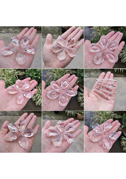 Noel Ağacı Stili 38MM 5 Adet mm Kristal Suncatcher Avize Prizma Parçaları Temizle Asılı Kolye Ev Düğün Pencere Noel Dekor Heykelcik Zanaat (Yurt Dışından)