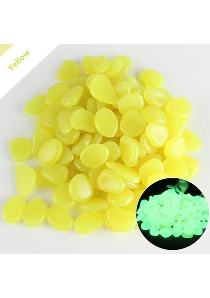 Sarı Stil 20 Adet Bahçe Aydınlık Parlayan Taş Çakıl Glow Karanlık Bahçe Taşları Yürüyüş Yolları Için Kayalar Bahçe Yolu Balık Tankı Aralık Renkleri (Yurt Dışından)