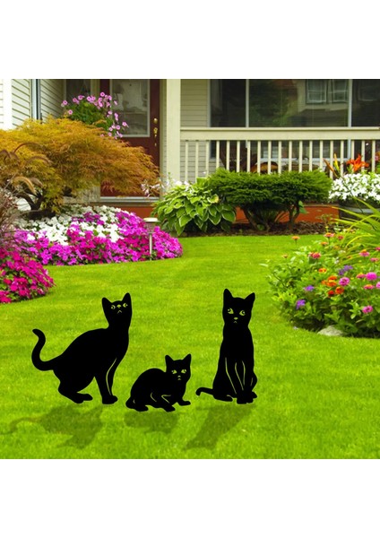 No.2 Tarzı Bahçe Kedi Kazıkları Akrilik Kedi Siluetleri Dekorasyon Su Geçirmez Hava Koşullarına Dayanıklı Kedi Yard Sanat Avlular Arka Bahçeler Çimenler (Yurt Dışından) fiyatları