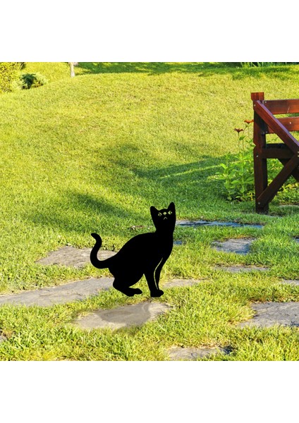 No.2 Tarzı Bahçe Kedi Kazıkları Akrilik Kedi Siluetleri Dekorasyon Su Geçirmez Hava Koşullarına Dayanıklı Kedi Yard Sanat Avlular Arka Bahçeler Çimenler (Yurt Dışından) fırsatları