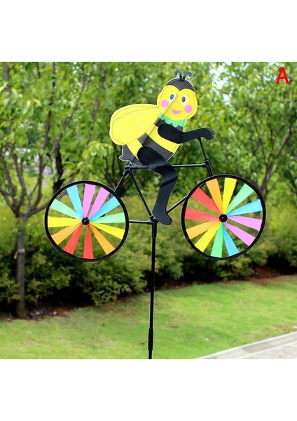 Bir Stil Dıy Yel Değirmeni Hayvan Bisiklet Rüzgar Er Whirligig Bahçe Çim Dekoratif Aletler Çocuklar Açık Oyuncaklar Tavşan Arı Kaplan Bisiklet (Yurt Dışından)
