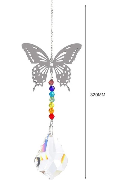 D Stili Dıy Kristal Güneş Yakalayıcılar Avize Kristaller Top Prizma Kolye Gökkuşağı Maker Asılı Çakra Cascade Sunburst (Yurt Dışından)