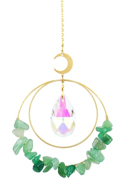 P Stili Kristal Sunburst Güneş Işığı Yakalayıcı Asılı Modern Yıldız Ay Prizma Prizmatik Sanat El Yapımı Kolye Pencere Araba Odası Dekor (Yurt Dışından)