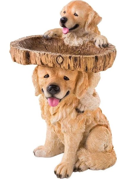 Bir Stil Oynak Bahçe Köpek Heykelleri Yavru Kuş Banyosu Polyresin Antika Bahçe Kuş Banyosu Ev Bahçe Yard Hayvan Heykelleri Süsler (Yurt Dışından)