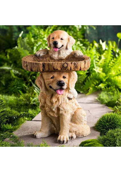Bir Stil Oynak Bahçe Köpek Heykelleri Yavru Kuş Banyosu Polyresin Antika Bahçe Kuş Banyosu Ev Bahçe Yard Hayvan Heykelleri Süsler (Yurt Dışından) fiyatları