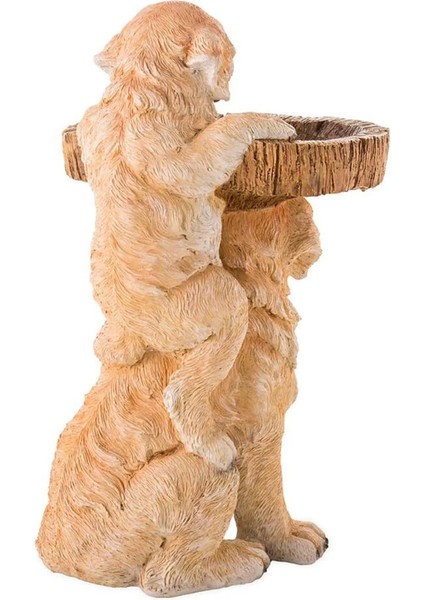 Bir Stil Oynak Bahçe Köpek Heykelleri Yavru Kuş Banyosu Polyresin Antika Bahçe Kuş Banyosu Ev Bahçe Yard Hayvan Heykelleri Süsler (Yurt Dışından) fırsatları